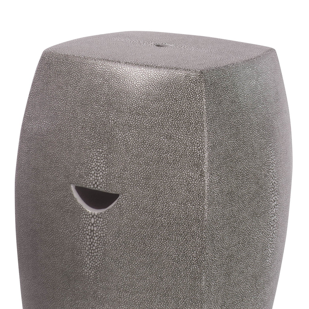 Presley Ceramic Garden Stool - Charcoal Grey