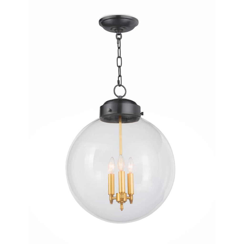 Globe Pendant - Oil Rubbed Bronze and Natural Brass