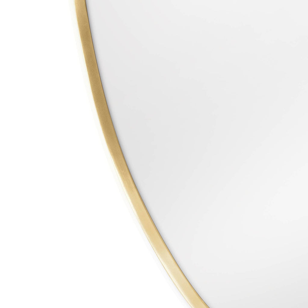 Crest Mirror - Natural Brass