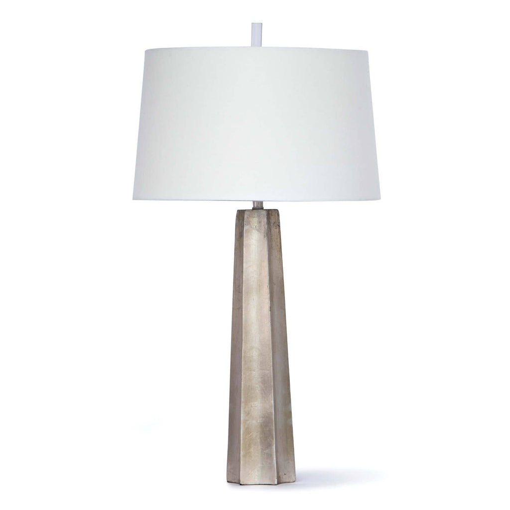 Celine Table Lamp - Ambered Silver Leaf