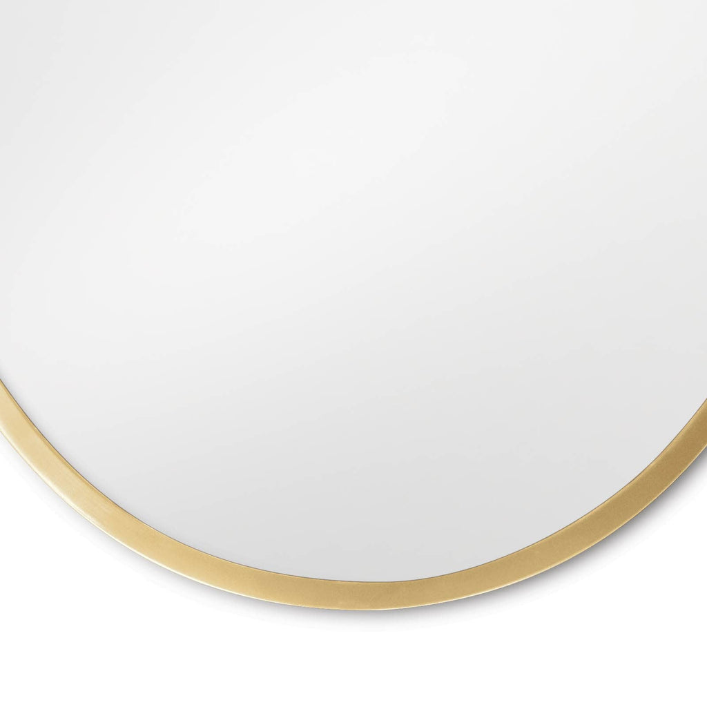 Crest Mirror - Natural Brass