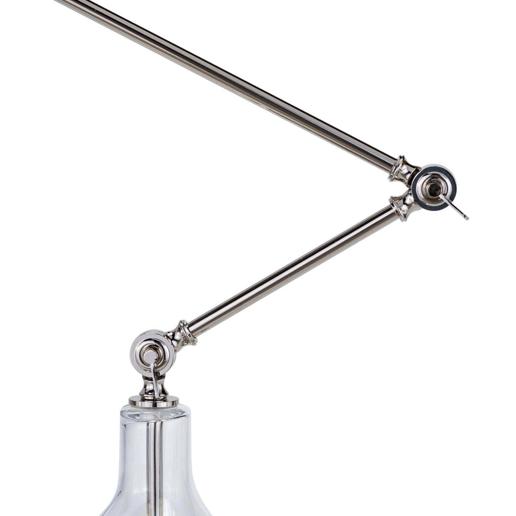 Ibis Task Lamp - Polished Nickel and White