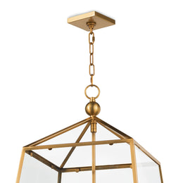 Cachet Lantern - Natural Brass