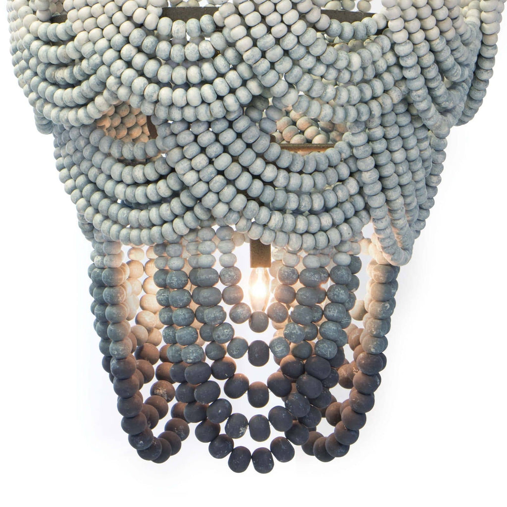 Ombre Wood Bead Chandelier