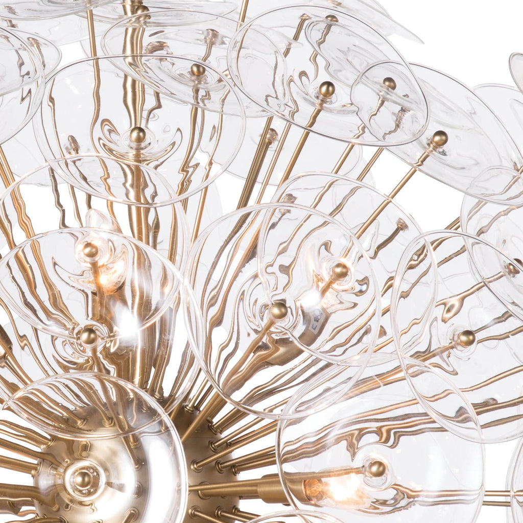 Poppy Glass Chandelier Large - Clear