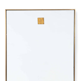 Hanging Rectangle Mirror - Natural Brass