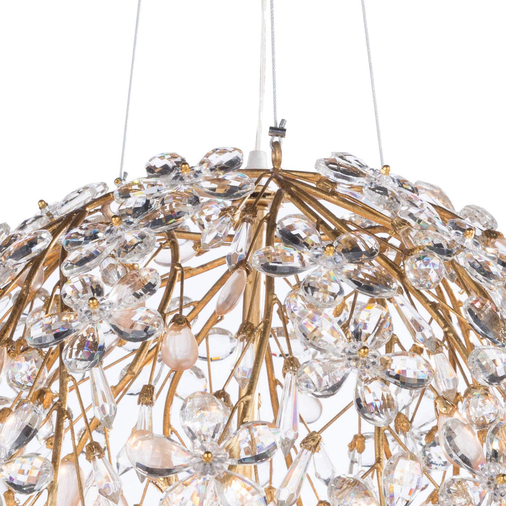 Cheshire Chandelier Small - Gold Leaf