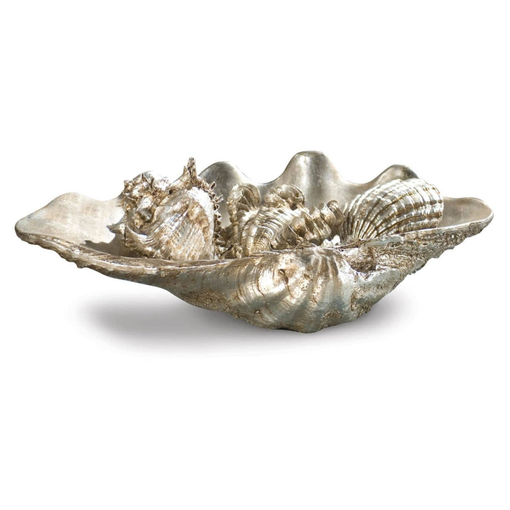 Clam Shell Medium W/Small Shells - Silver