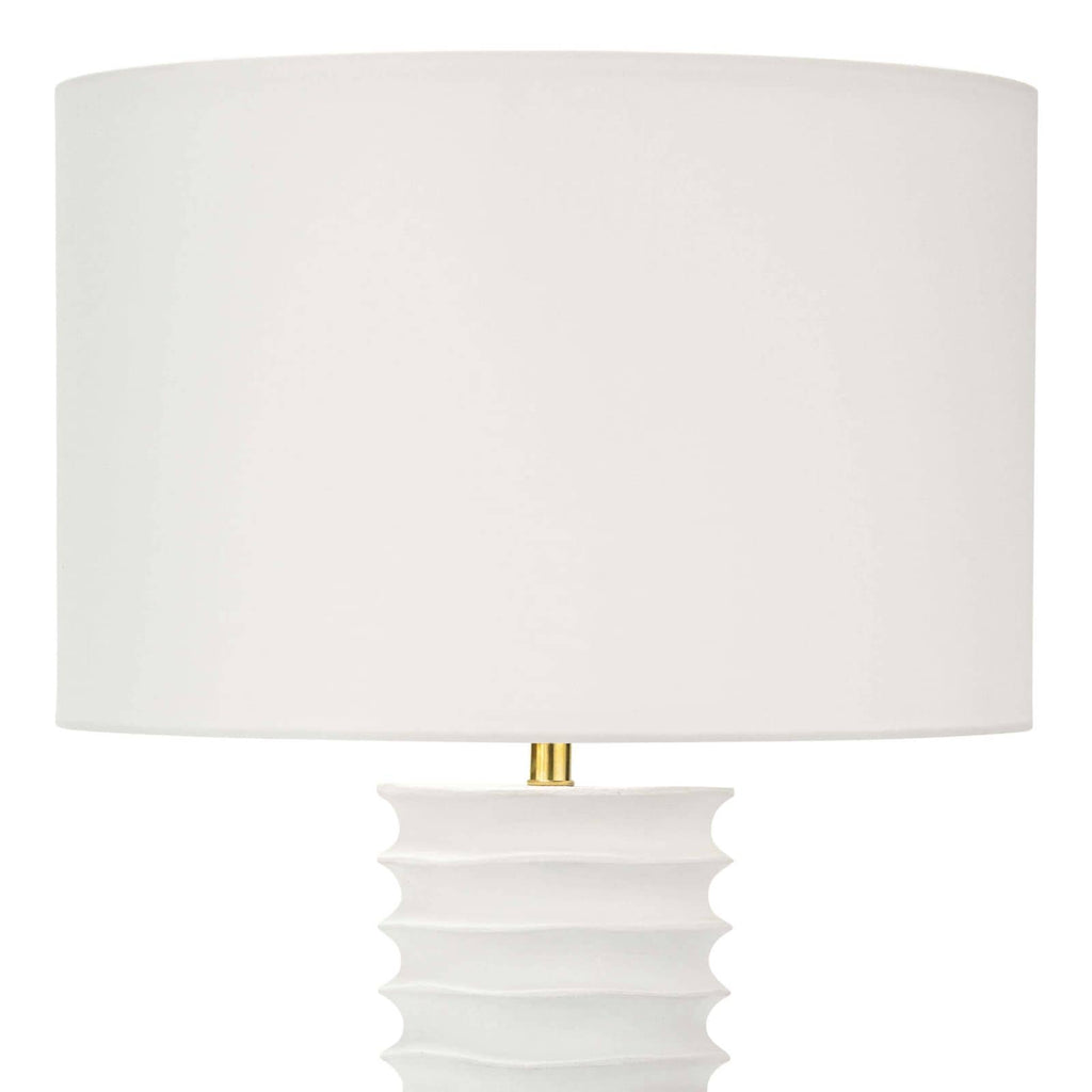 Nabu Metal Column Table Lamp - White