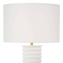 Nabu Metal Column Table Lamp - White