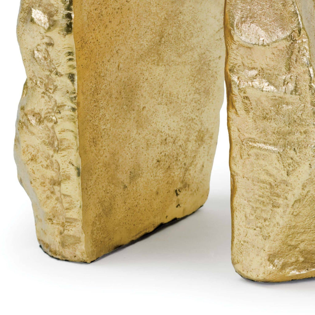 Rock Bookends - Soft Gold