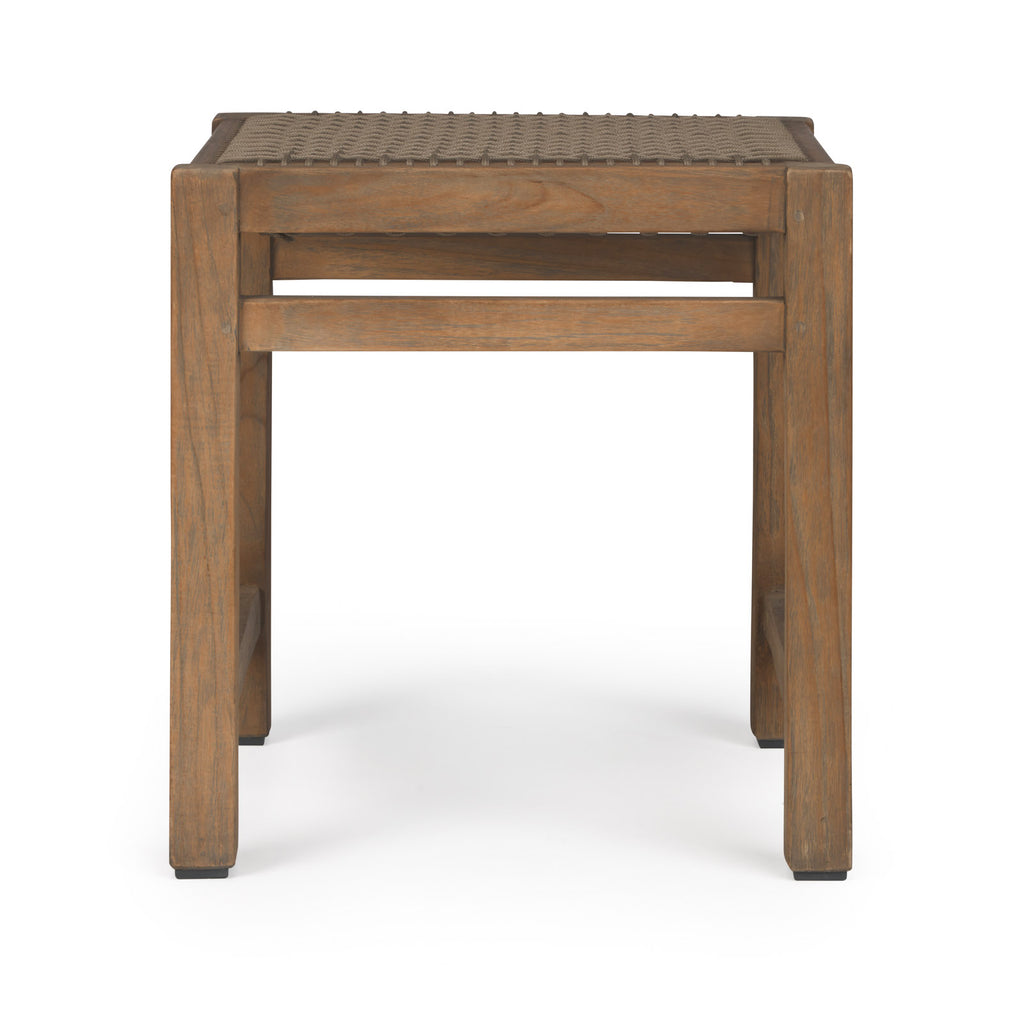 Gazzoni Aged Teak and Rope Dining Stool