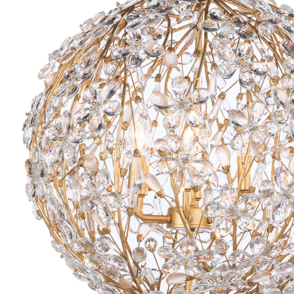 Cheshire Chandelier Small - Gold Leaf