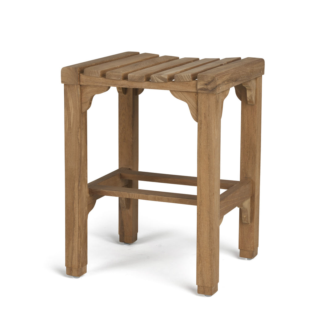 Classic Teak Backless Counter Stool
