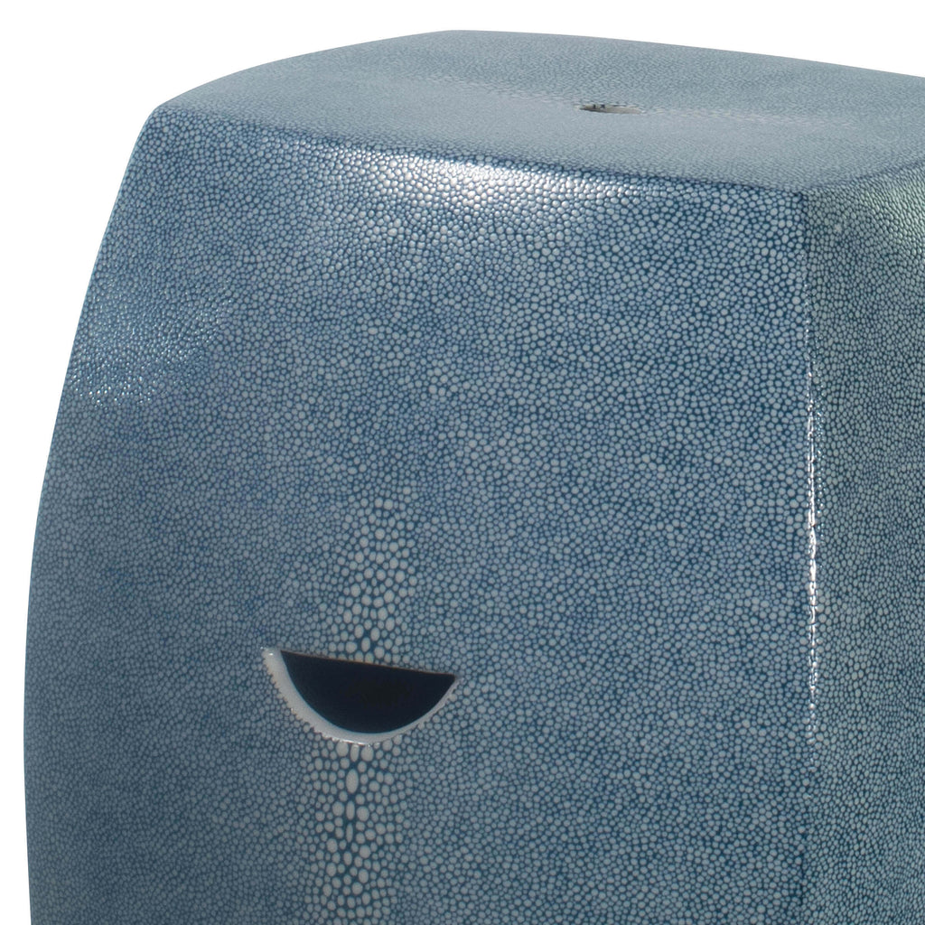 Presley Ceramic Garden Stool - Indigo