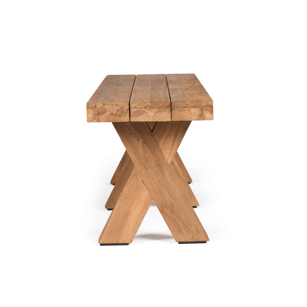 Boxx Reclaimed Teak Outdoor Bench