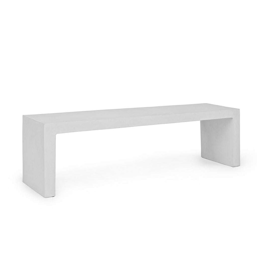 Raw Modern Lightweight Outdoor Concrete Bench