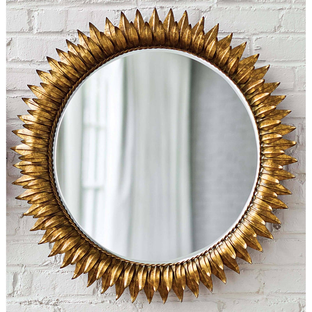 Sun Flower Mirror Small - Antique Gold