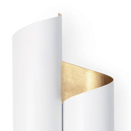 Folio Sconce - White and Gold