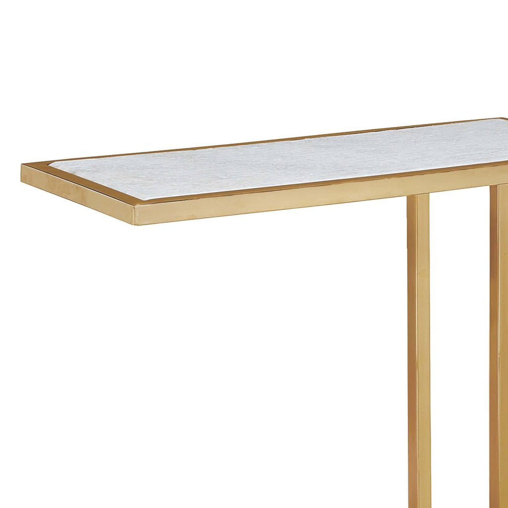 Echelon Sofa Hugger Table - Natural Brass