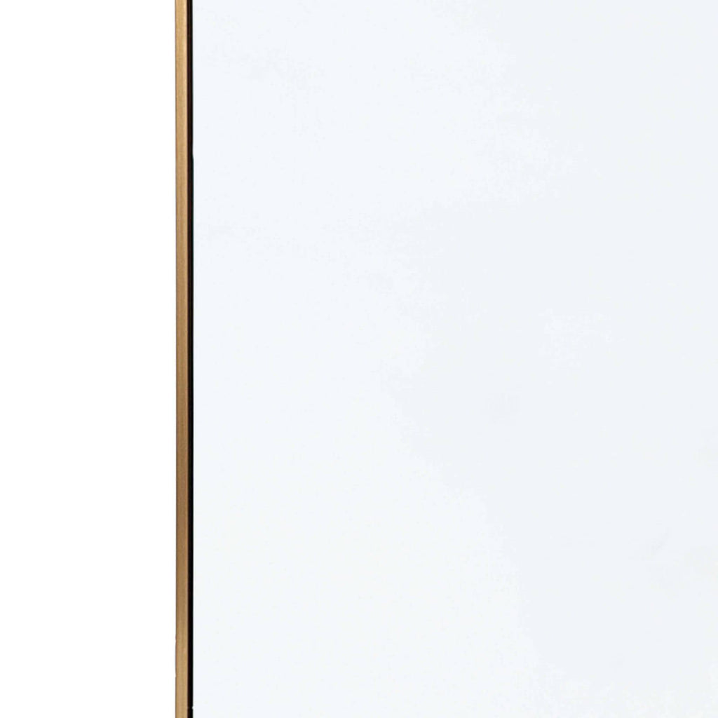 Hanging Rectangle Mirror - Natural Brass