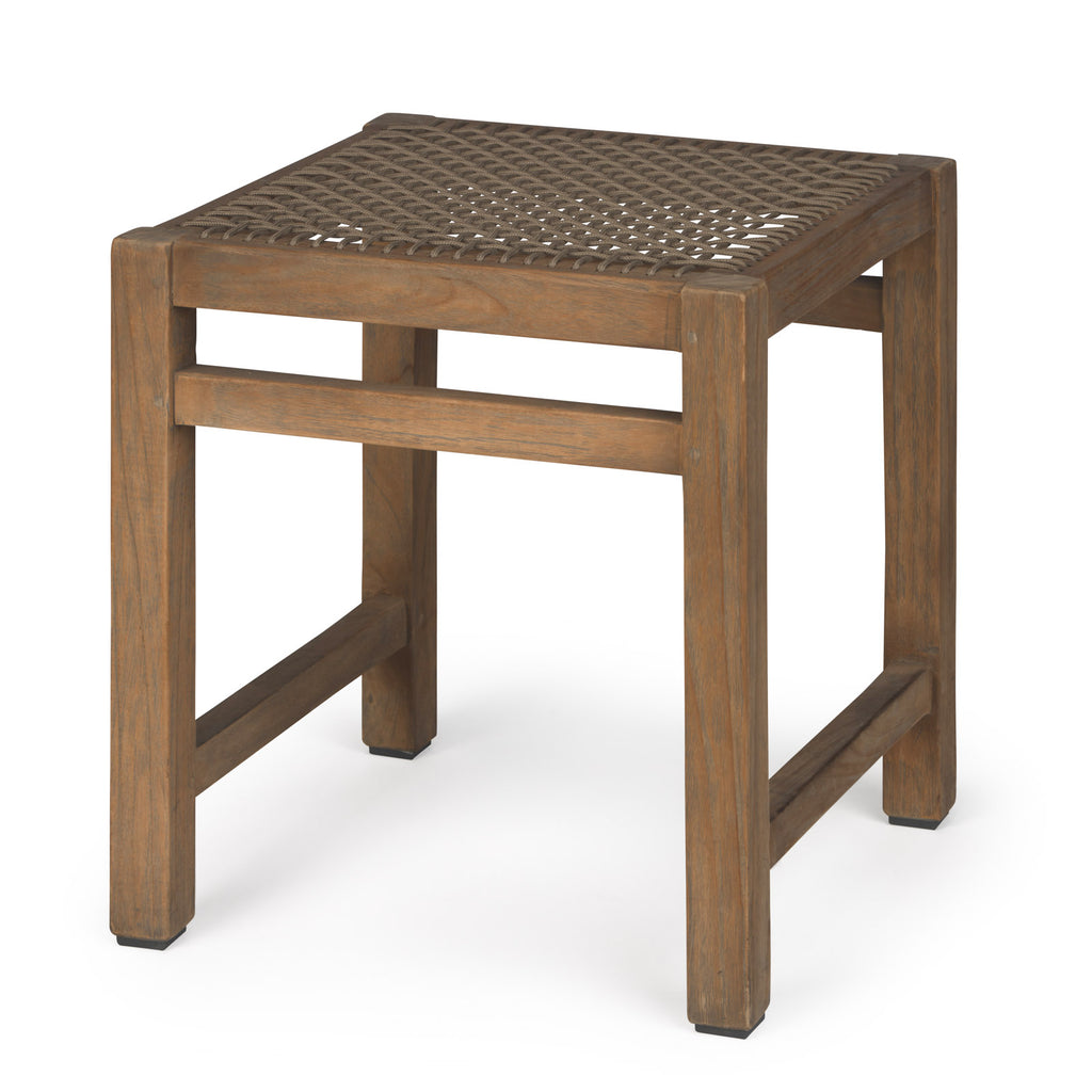 Gazzoni Aged Teak and Rope Dining Stool