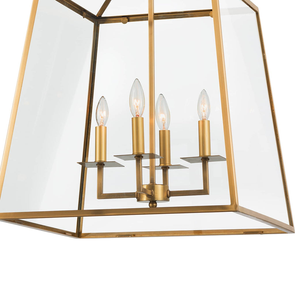 Cachet Lantern - Natural Brass