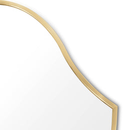 Crest Mirror - Natural Brass