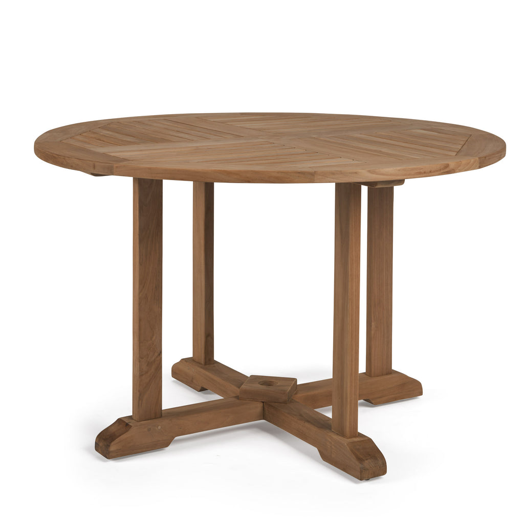 Round Teak Pedestal Dining Table