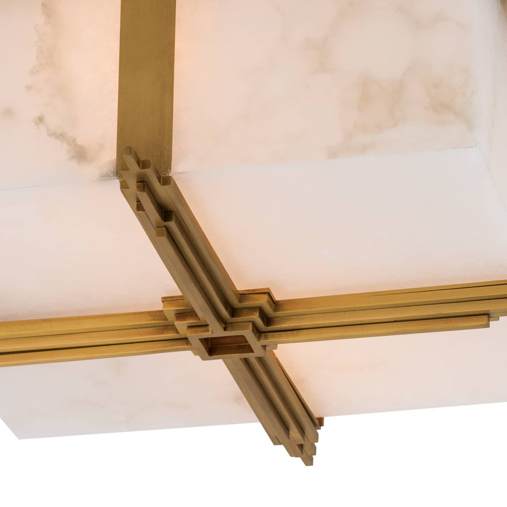 Gotham Flush Mount - Natural Brass