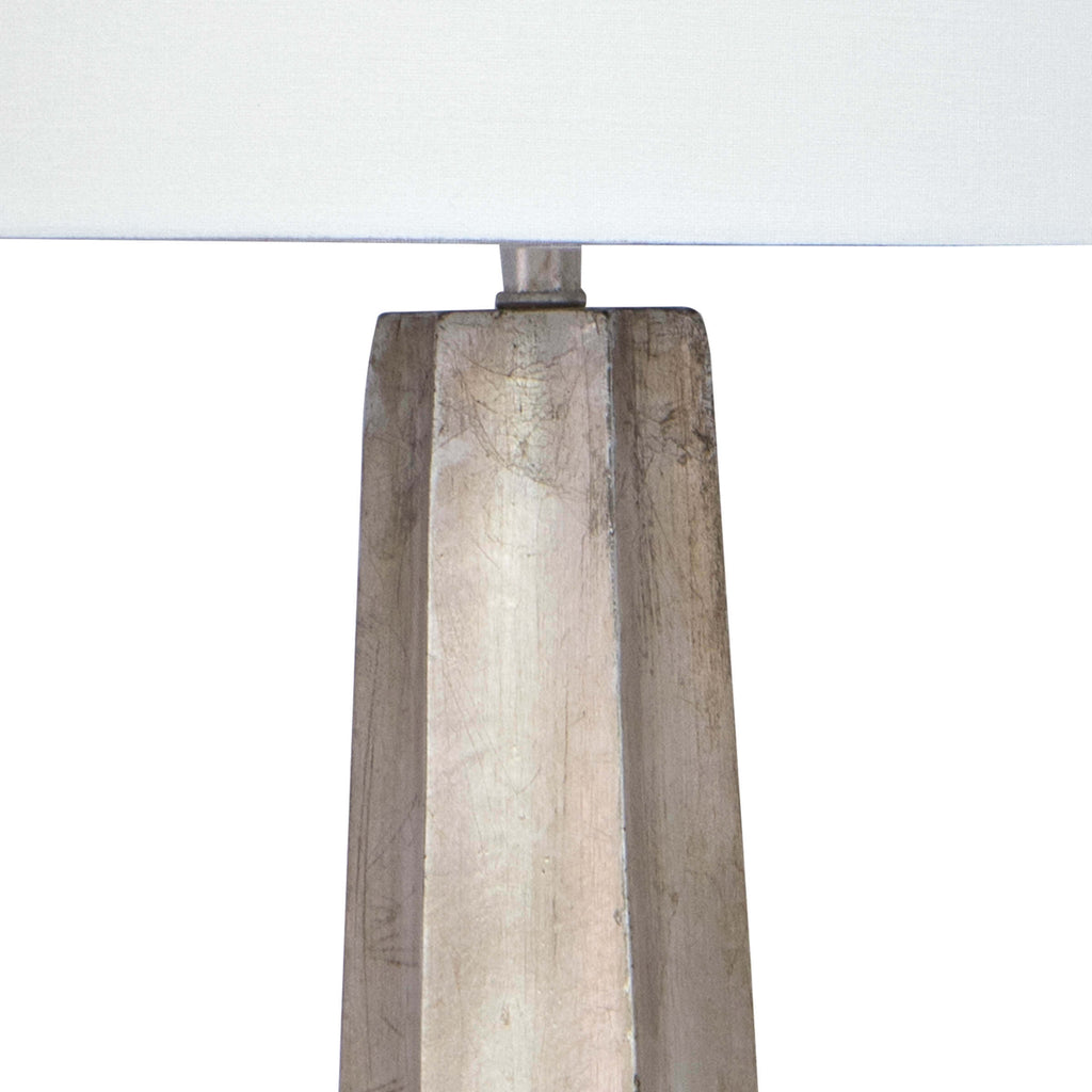 Celine Table Lamp - Ambered Silver Leaf