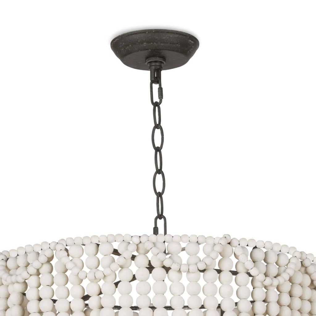 Malibu Drum Pendant - Weathered White