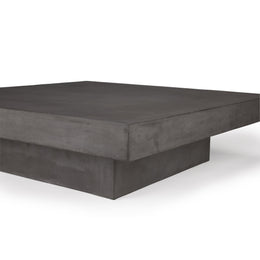 Blok Square Concrete Coffee Table (Grey)
