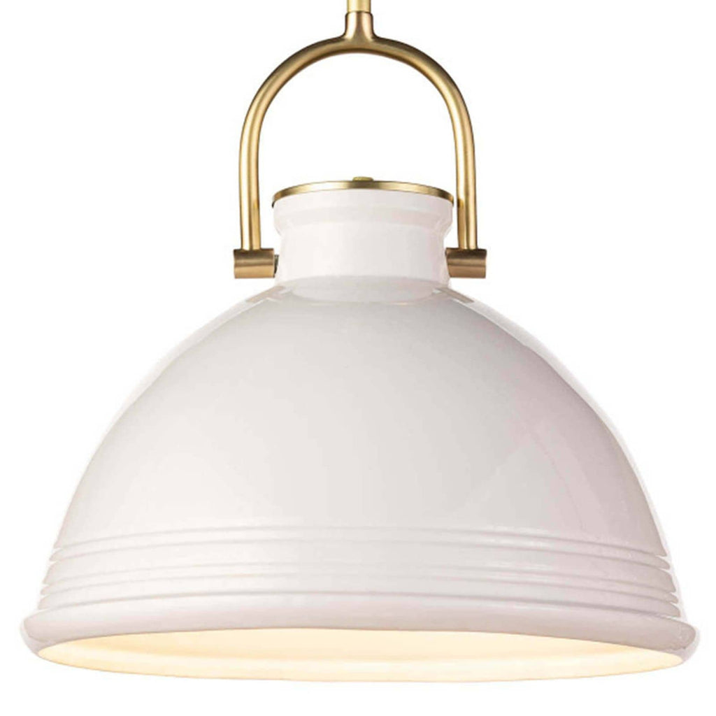 Eloise Ceramic Pendant - White