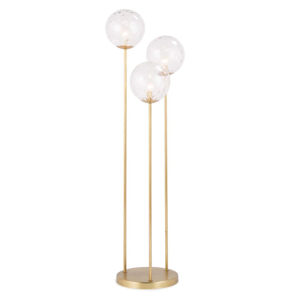 Rio Triple Floor Lamp - Natural Brass