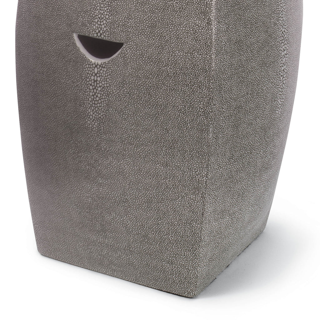 Presley Ceramic Garden Stool - Charcoal Grey