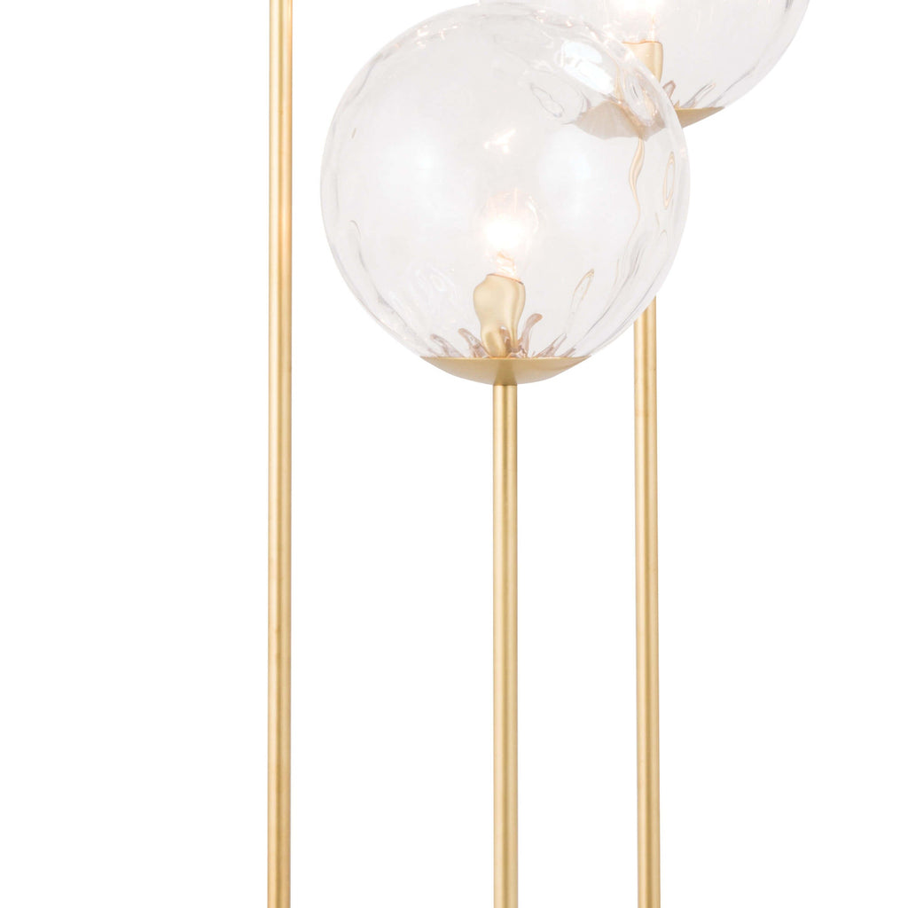 Rio Triple Floor Lamp - Natural Brass