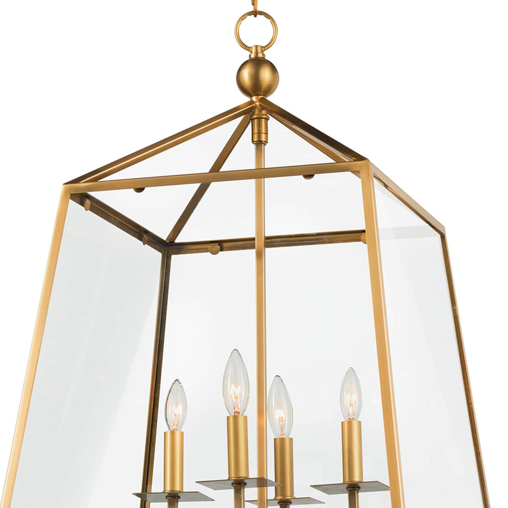 Cachet Lantern - Natural Brass