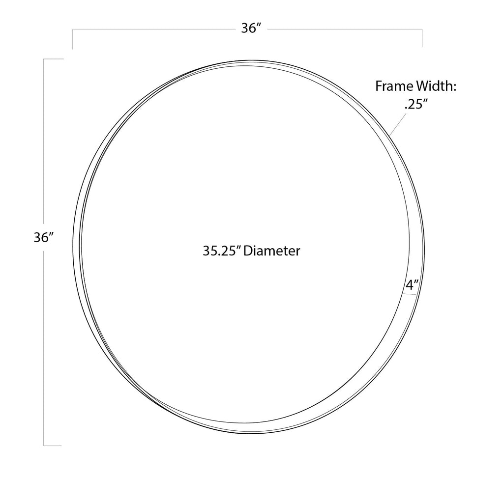 Gunner Mirror Round - Natural Brass