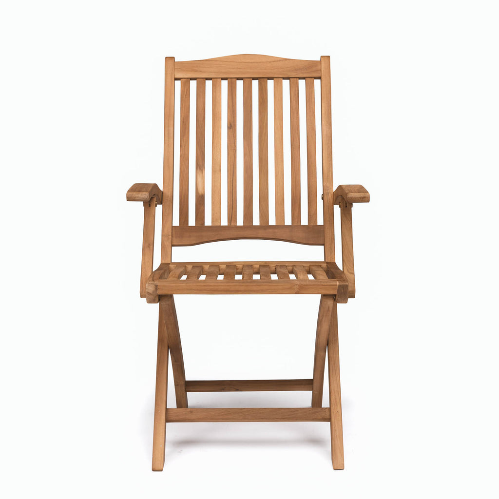 Kensington Teak Folding Dining Arm Chair