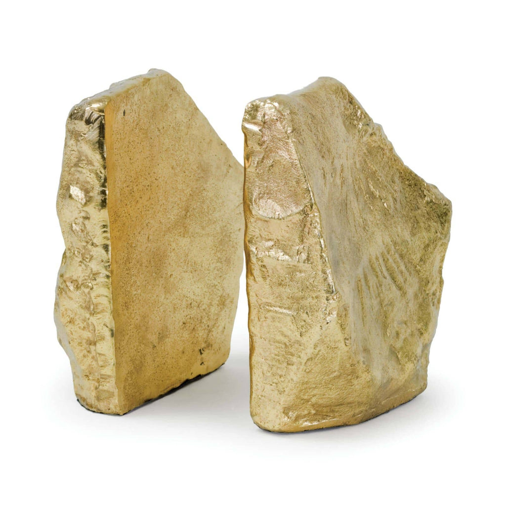 Rock Bookends - Soft Gold