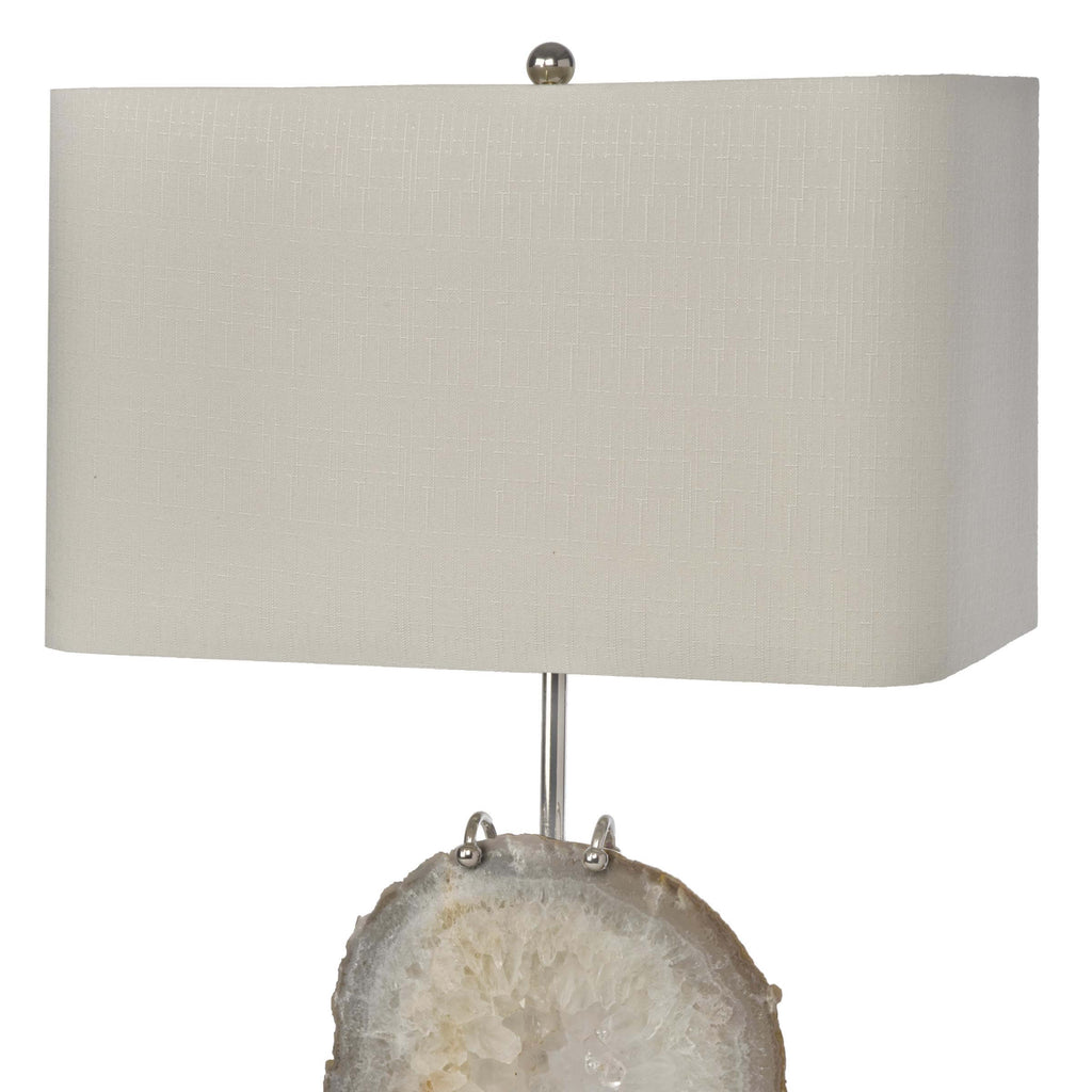 Exhibit Table Lamp - Nickel and Natural Agate