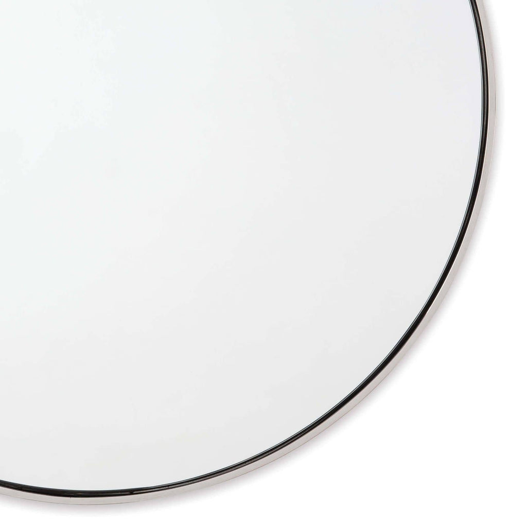 Hanging Circular Mirror - Polished Nickel