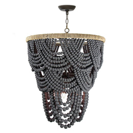 Lorelei Wood Bead Chandelier