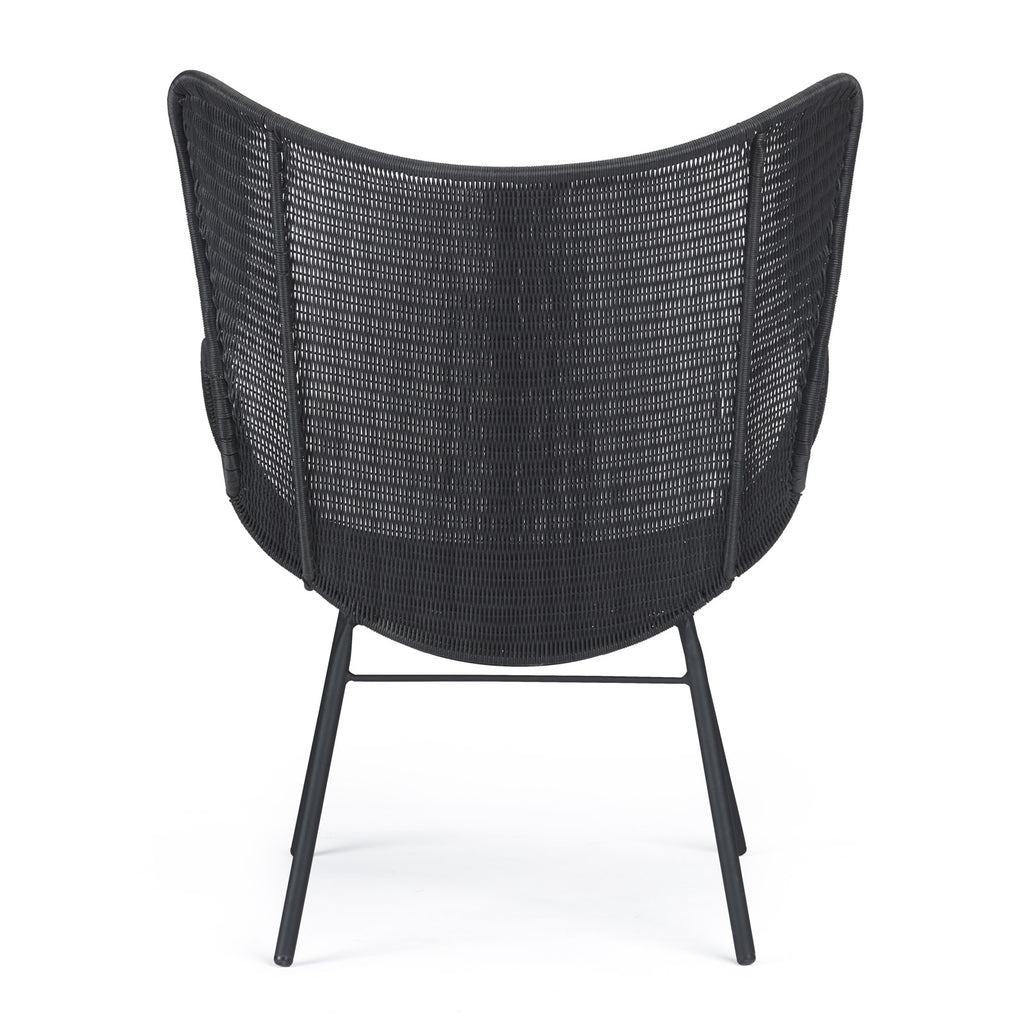 Nairobi Pure Wicker Wing Chair (Black)