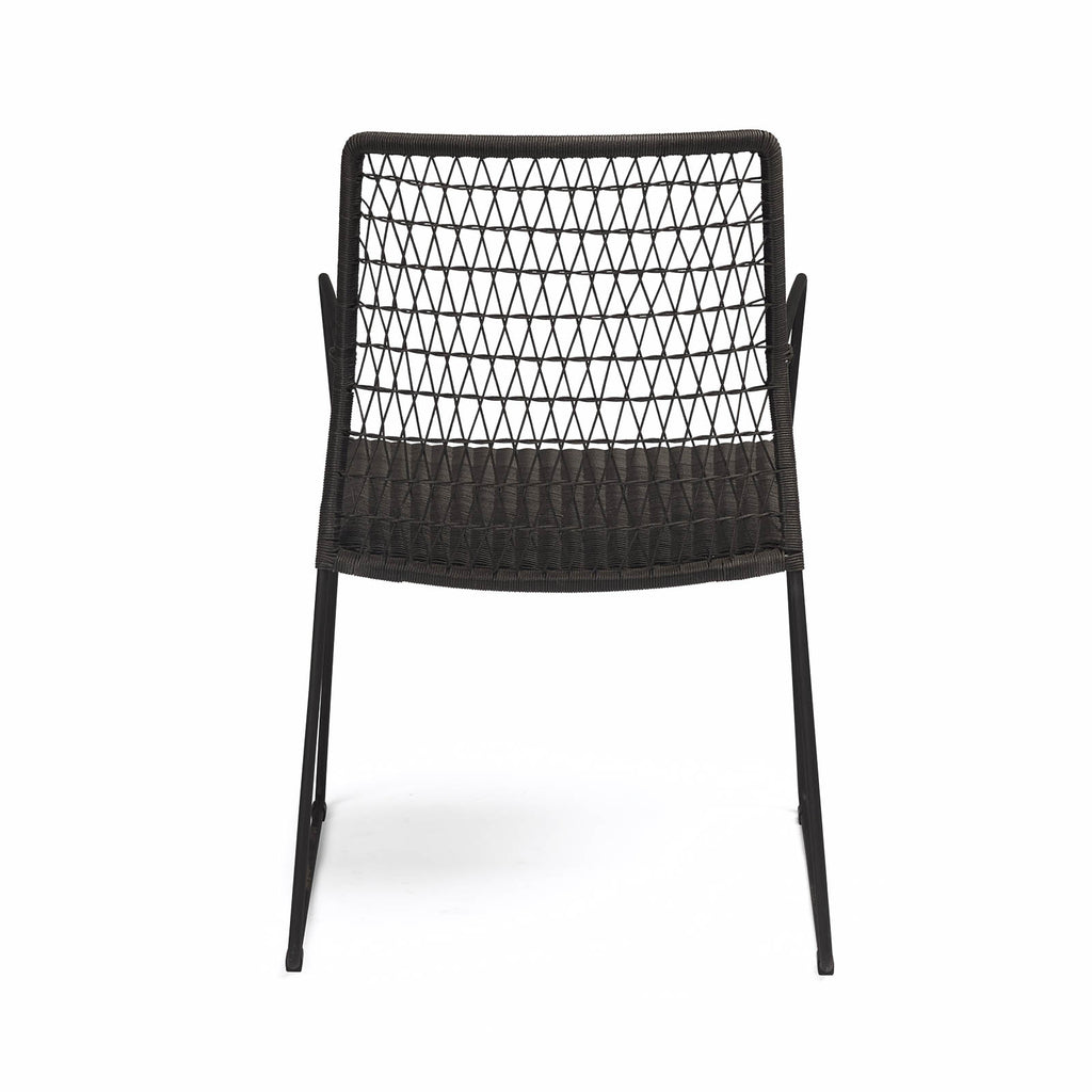 Edge Wicker Dining Arm Chair (Black)