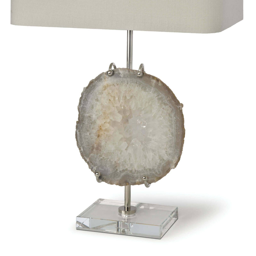 Exhibit Table Lamp - Nickel and Natural Agate