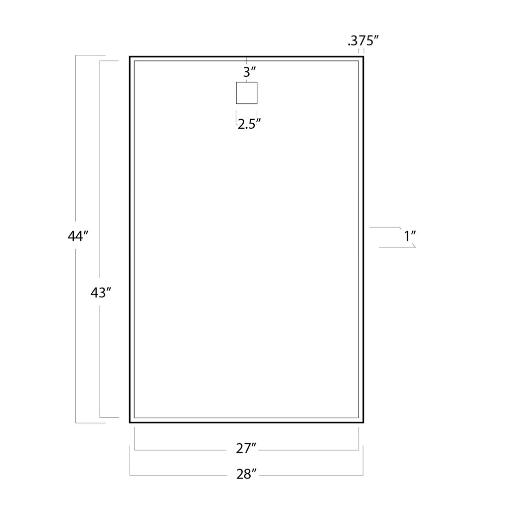 Hanging Rectangle Mirror - Polished Nickel