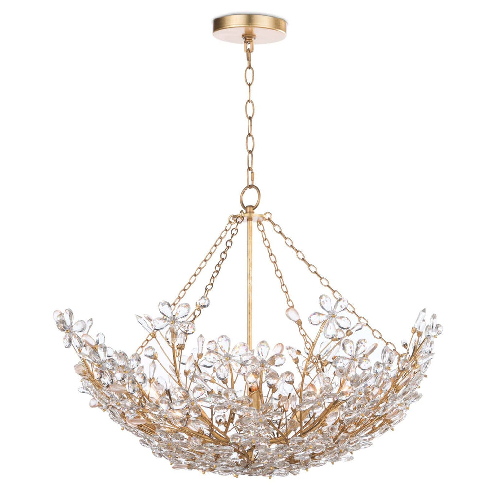 Cheshire Basin Chandelier - Gold Leaf