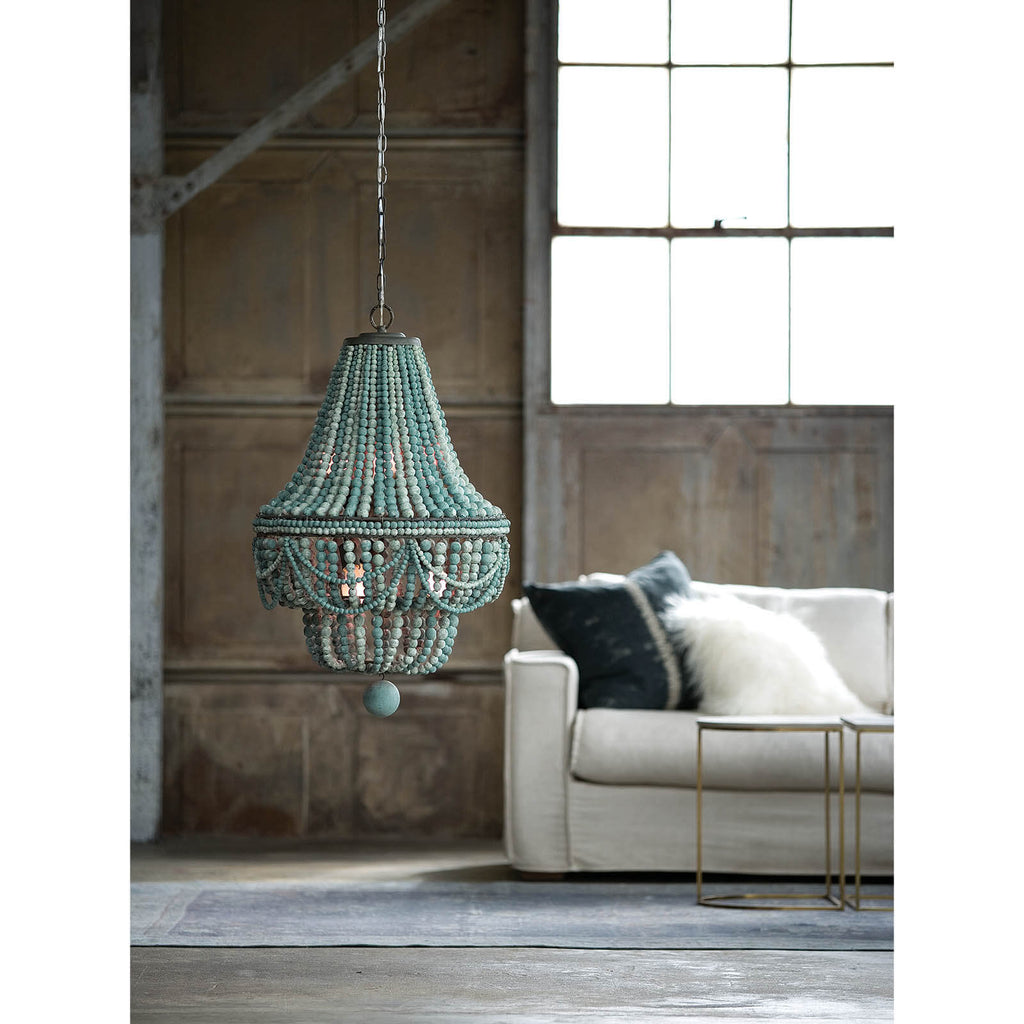 Malibu Chandelier - Weathered Blue